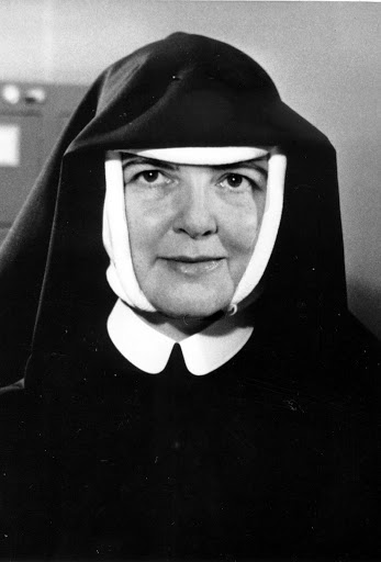 Black and white portrait of Mother Mary Aiden Cliggett