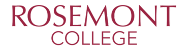 Rosemont College 2023 logo with a transparent background. Rosemont College is a Forbes rated best online college, and a best Main Line college.